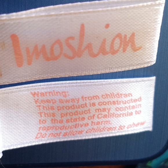 NWOT IMOSHION Bonjour Au Revoir Gold Vegan Leather Wristlet Purse Makeup Bag - Picture 9 of 10